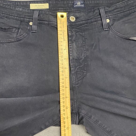 AG Adriano Goldschmied Jeans Men's 36x32.5 Navy Blue Tailored Leg Graduate Retro - Picture 12 of 14